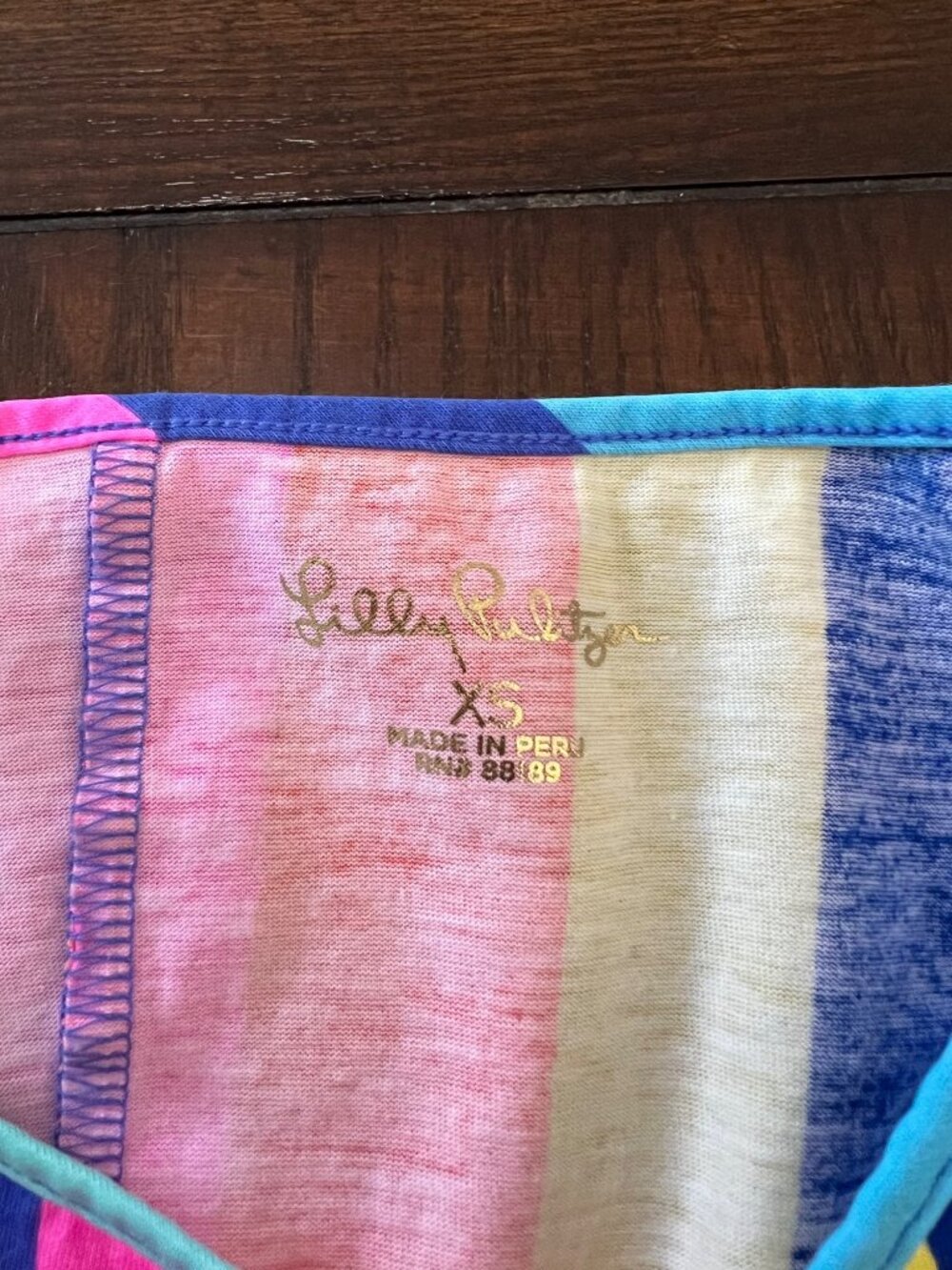 Lilly Pulitzer Marlowe Dress Rainbow Stripe T-Shirt Sheath Knit Jersey Dress XS - Picture 4 of 8
